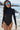 Mock Neck Long Sleeve One-Piece Swimwear